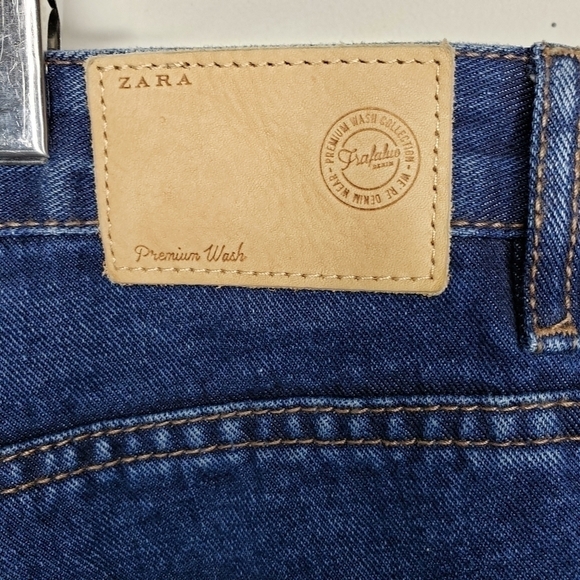Zara Premium Blue Wash Boyfriend Jeans Size 6 - Picture 4 of 9